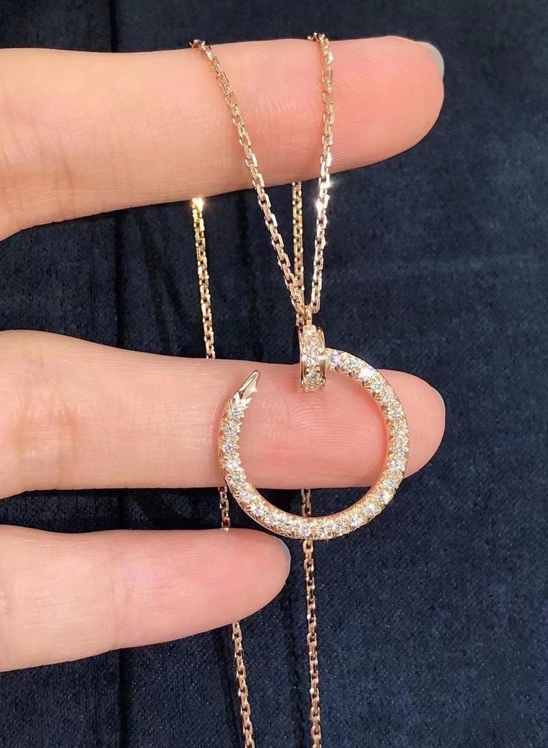 Necklace for Girls ,Women's Fashion Shiny Pendant Necklace （Gold） Jewelry Gifts - Image 3