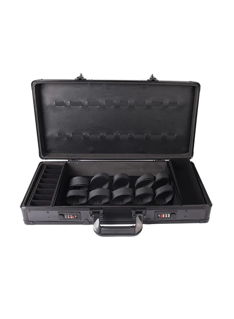 ارواق حقيبة حلاق محمولة مع قفل للمصففين لتنظيم أدوات الشعر حقيبة تخزين وعرض احترافية مع قفل أمان برقم سري - Image 2