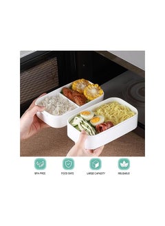 SUCITY Leakproof Bento Box Large Lunch Box With Compartments Und Cutlery Set Food Picks For Lunch Box Containers For Adults Microwave Food Safebento Boxes  - Image 4