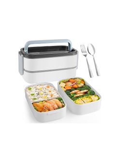 SUCITY Leakproof Bento Box Large Lunch Box With Compartments Und Cutlery Set Food Picks For Lunch Box Containers For Adults Microwave Food Safebento Boxes  - Image 2