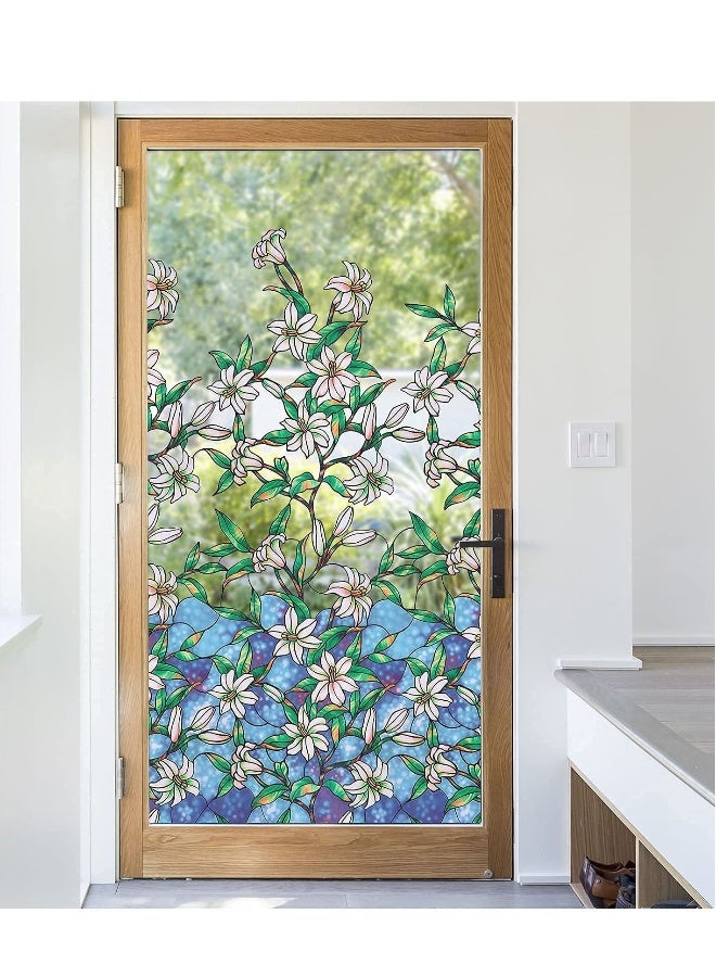 Privacy Window Films, Stained Glass Window Film Privacy, Anti UV Rainbow Window Clings, No Glue Static Cling Glass Film Removable - Image 3