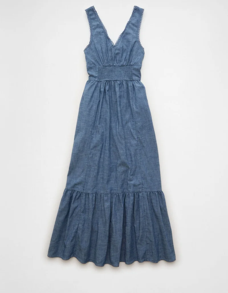 American Eagle  AE Tie-Front Midi Dress for Women | Best Price UAE