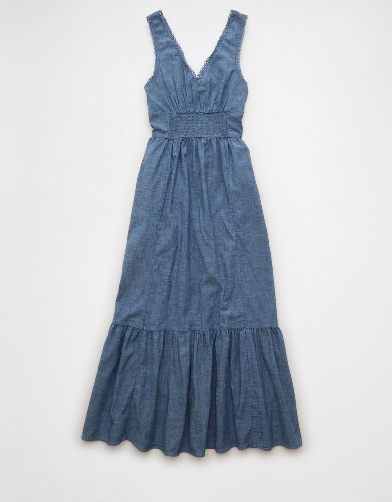 American Eagle AE Tie-Front Midi Dress - Image 5