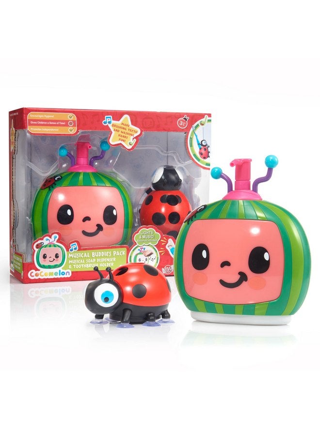 واو! ستاف واو! مجموعة CoComelon Toys Musical Buddies | موزع صابون يغني وحامل فرشاة أسنان يغني | لعبة تعليمية لمرحلة ما قبل المدرسة مع أغاني الأطفال | للأطفال الصغار والبنات والأولاد | من سن 3 سنوات فما فوق - Image 1