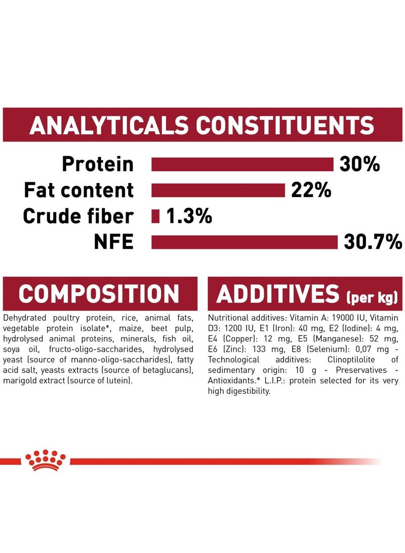 رويال كانين طعام جاف رويال كانين ستارتر للأم والطفل، للكلاب من السلالة المتوسطة حتى وزن 11-25 كجم، 4 كجم - Image 3