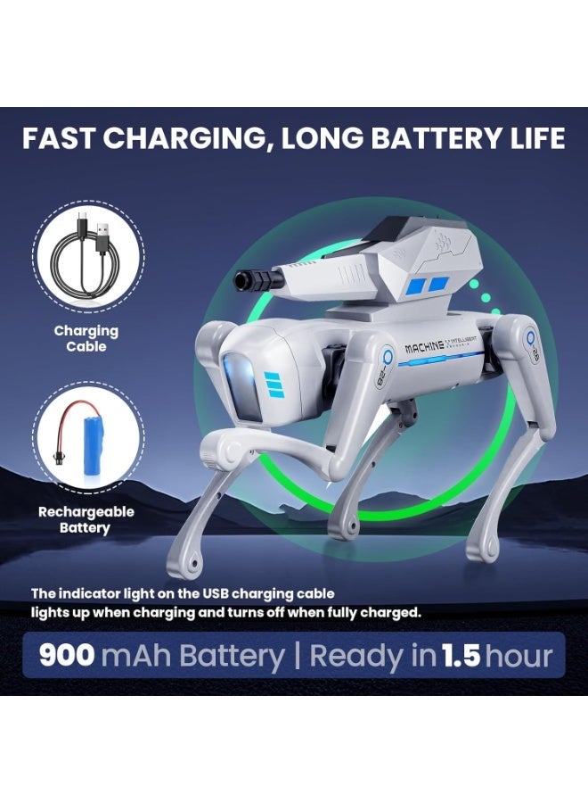 Rich Life Smart Robot Dog Toy for Kids with Blaster, Voice & Remote Control, App Programming, Bionic Walking - Image 2