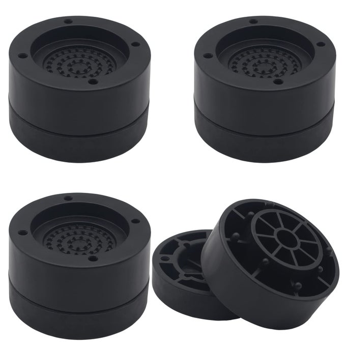 4 SETS FURNITURE RISERS 1 INCH BLACK BED RISERS HEAVY DUTY BED LIFTS RISERS FOR TABLE SOFA COUCH DESK ADJUSTABLE BED FRAME RISERS SUPPORTS UP TO 1300 LBS