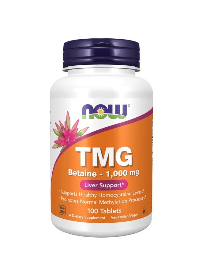 now Foods Tmg (Trimethylglycine) 1000-100 Tablets, 54104 - Image 1