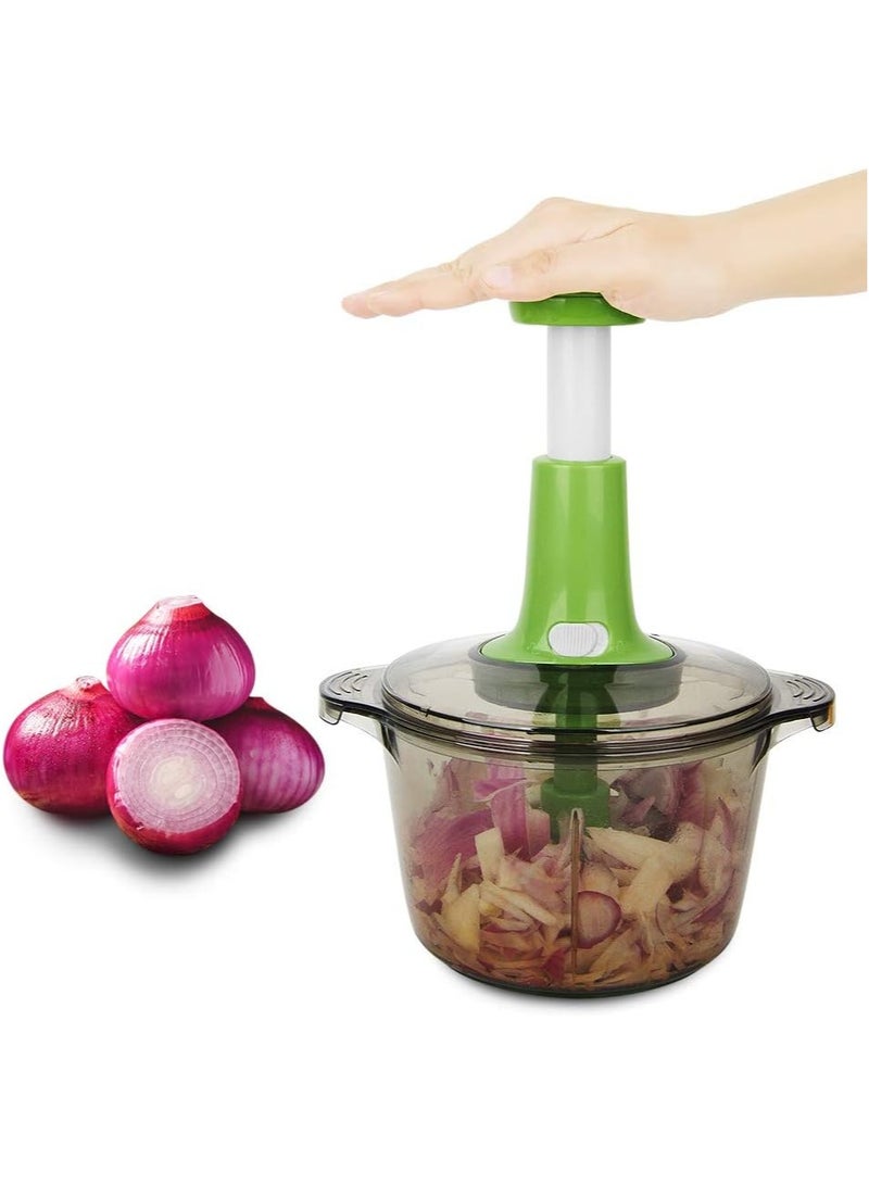 Tiawudi Manual food chopper, express hand held chopper, large 8.5-cup, chop & cut fruits, vegetables, herbs, onions - Image 1