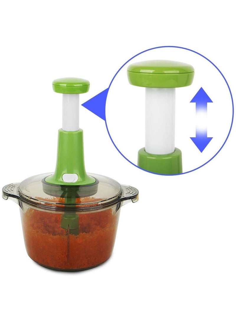 Tiawudi Manual food chopper, express hand held chopper, large 8.5-cup, chop & cut fruits, vegetables, herbs, onions - Image 2