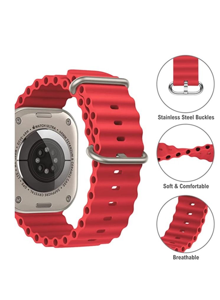 Alpine Loop Compatible for Apple Watch Band Ultra 49mm45mm 44mm 42mm, for Nylon Sport Solo Loop Woven Wristband, replacement Strap for iWatch Series 8/7/6/5/4/3/2/1/SE/Ultra Women Men  - Image 2