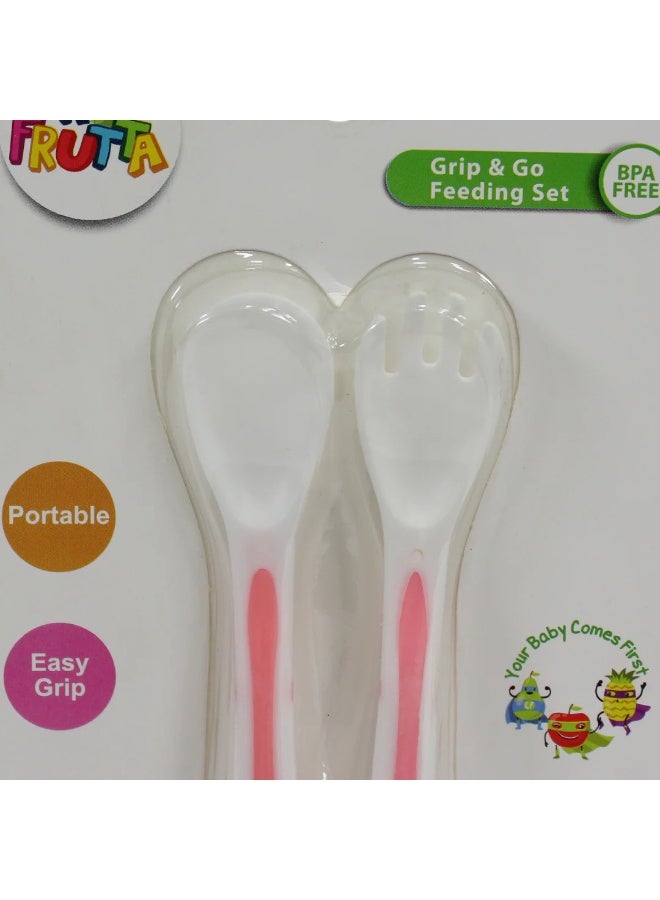 La Frutta La Fruta Grape & Go Feeding Set for babies 4 months and older - Pink - Image 2