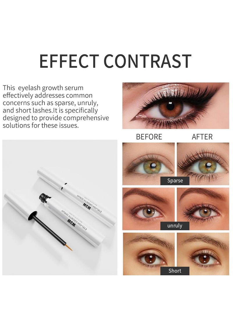 W3W Eyelash Growth Serum for Longer Thicker Lashes and Brows Natural Plant Extracts Hypoallergenic Formula and Effective Stimulate Lash Growth Eyelash Enhancement Serum 3ml  - Image 3
