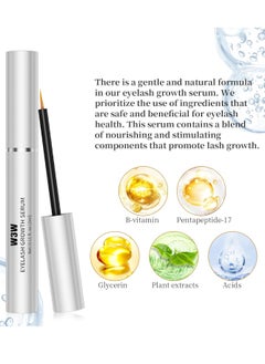 W3W Eyelash Growth Serum for Longer Thicker Lashes and Brows Natural Plant Extracts Hypoallergenic Formula and Effective Stimulate Lash Growth Eyelash Enhancement Serum 3ml  - Image 5