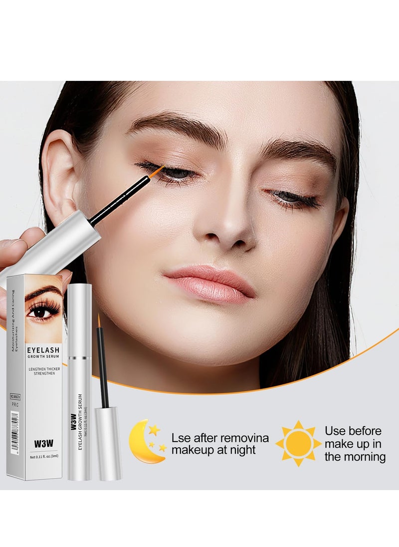 Eyelash Growth Serum for Longer Thicker Lashes and Brows Natural Plant Extracts Hypoallergenic Formula and Effective Stimulate Lash Growth Eyelash Enhancement Serum 3ml