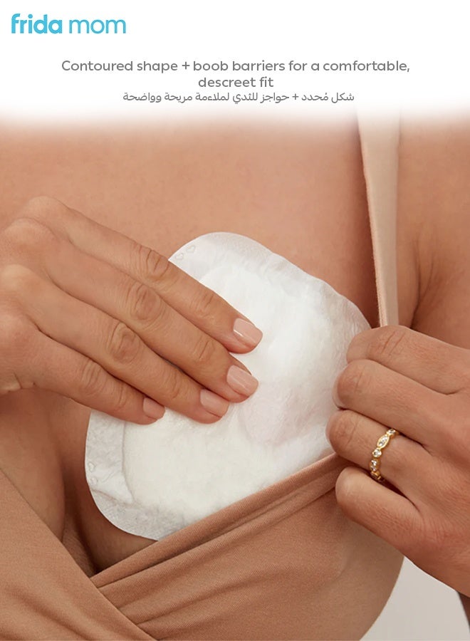 Frida Mom Ultra-Absorbent Nursing Pads | Leak-Proof Protection | 60 Individually Wrapped Pads | Dermatologist-Tested for Sensitive Skin | Contoured Fit | Up to 8 Hours Absorption | 3.2x10.2x26.7 cm  - Image 2