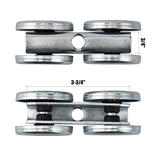 HOME MASTER HARDWARE Box Rail Hanger Kit 2 Set,Exterior Barn Door Hardware Kit,Each Rated Safe Working Load 225 lbs,Zinc Plated - Image 4