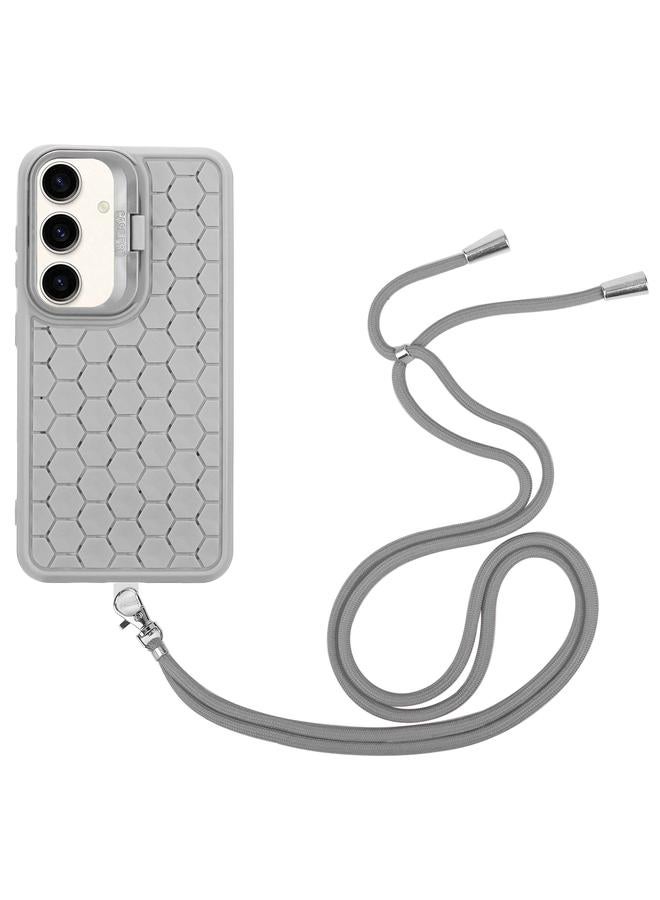 اس-توب جراب لهاتف Samsung Galaxy S24 5G Honeycomb مع حامل عدسة مشعة من Magsafe مع حبل - Image 2