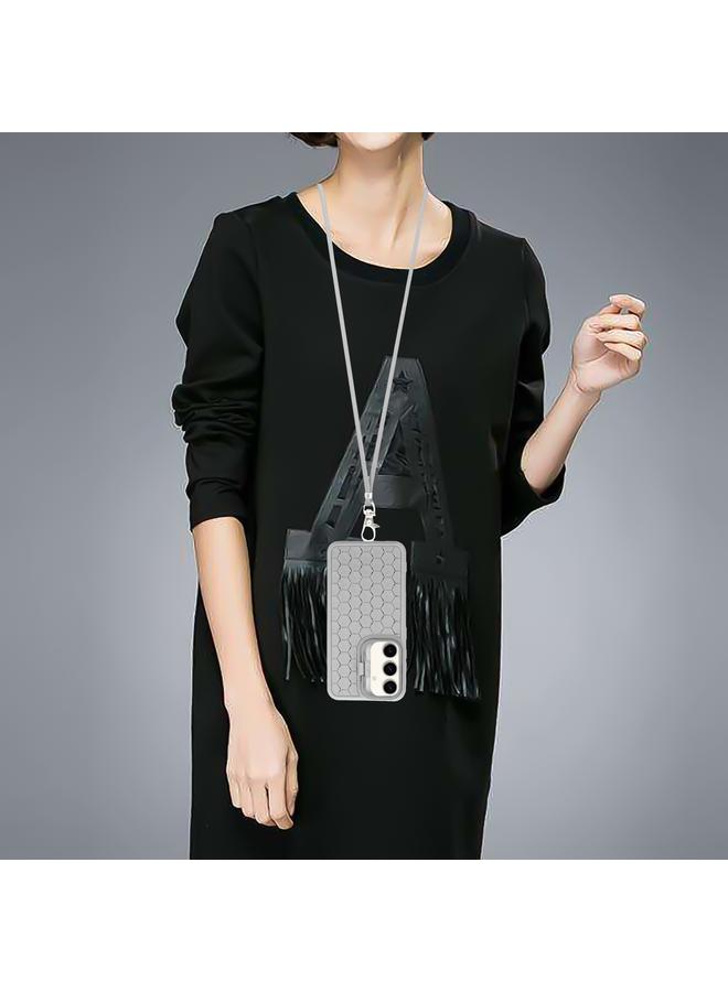 اس-توب جراب لهاتف Samsung Galaxy S24 5G Honeycomb مع حامل عدسة مشعة من Magsafe مع حبل - Image 4