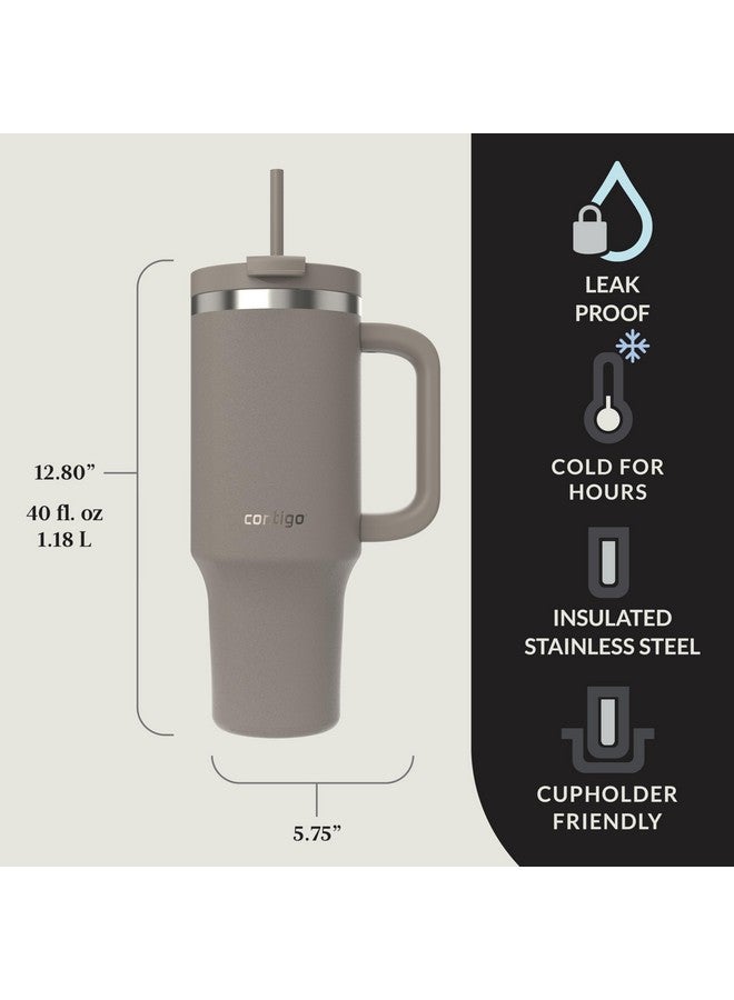 كونتيجو كوب كونتيجو ستريترفيل سعة 40 أونصة، مصنوع من الفولاذ المقاوم للصدأ معزول بالفراغ، مقاوم للتسرب، يحفظ باردًا لمدة 29 ساعة، مزود بغطاء إنكي كاب - Image 2
