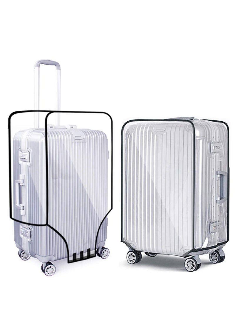 XiuWoo Clear PVC Suitcase Cover, Waterproof Suitcase Cover Protectors Clear PVC Luggage Protector Case Covers for Suitcases Travel Luggage  - Image 1
