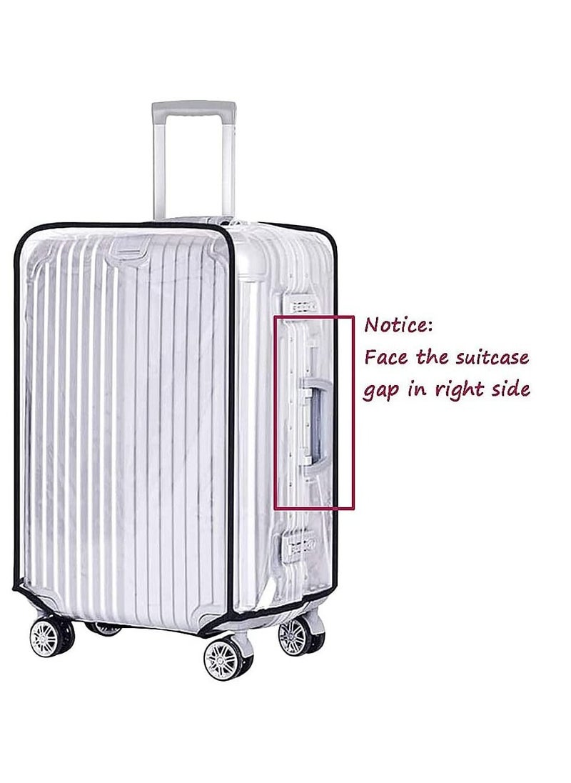 XiuWoo Clear PVC Suitcase Cover, Waterproof Suitcase Cover Protectors Clear PVC Luggage Protector Case Covers for Suitcases Travel Luggage  - Image 4