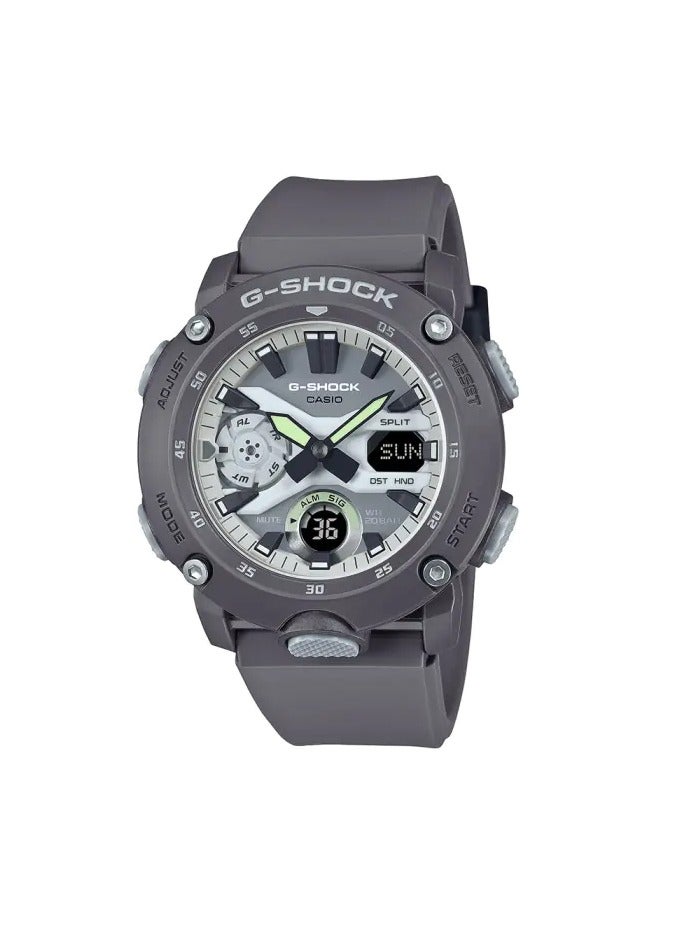 كاسيو Casio G-Shock Hidden Glow Series Analog Digital Resin Strap Grey Dial Quartz GA-2000HD-8A - Image 1