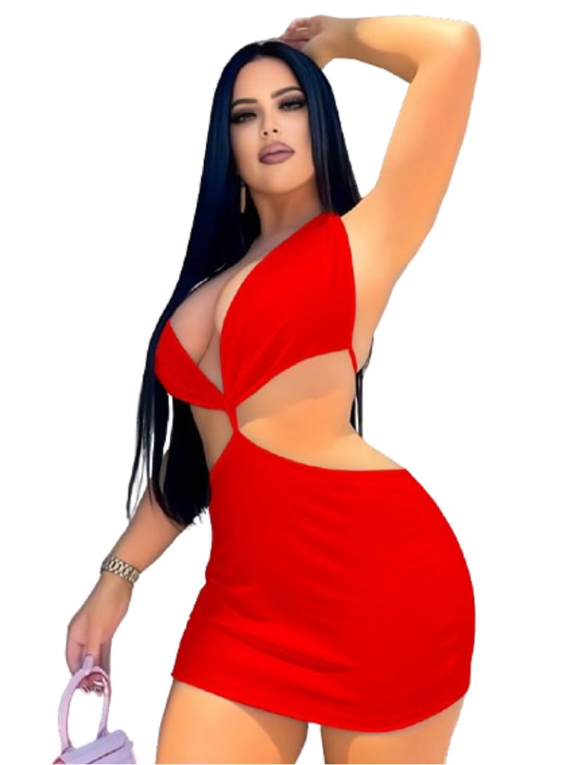 Soft nightgown for women, two slits at the waist and the bra, short, sleeveless 