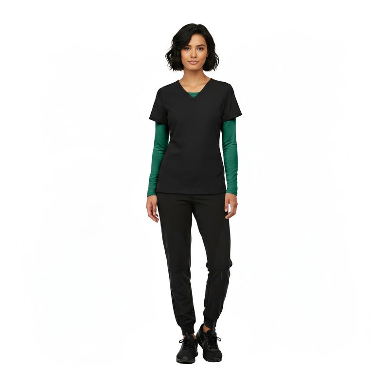 Natural Uniforms Women's Under Scrub Tee Crew Neck Long Sleeve T-Shirt (True Hunter Green, Large) - Image 5