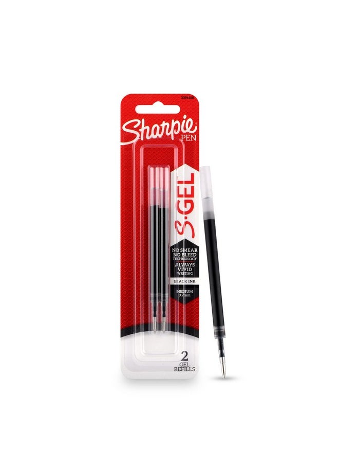 Sharpie SHARPIE Black Colour Gel Pen Set for Students| Water Proof ink for Smooth & Comfortable Writing Experience| Office Stationery | Refill 0.7mm |Pack of 2  - Image 1