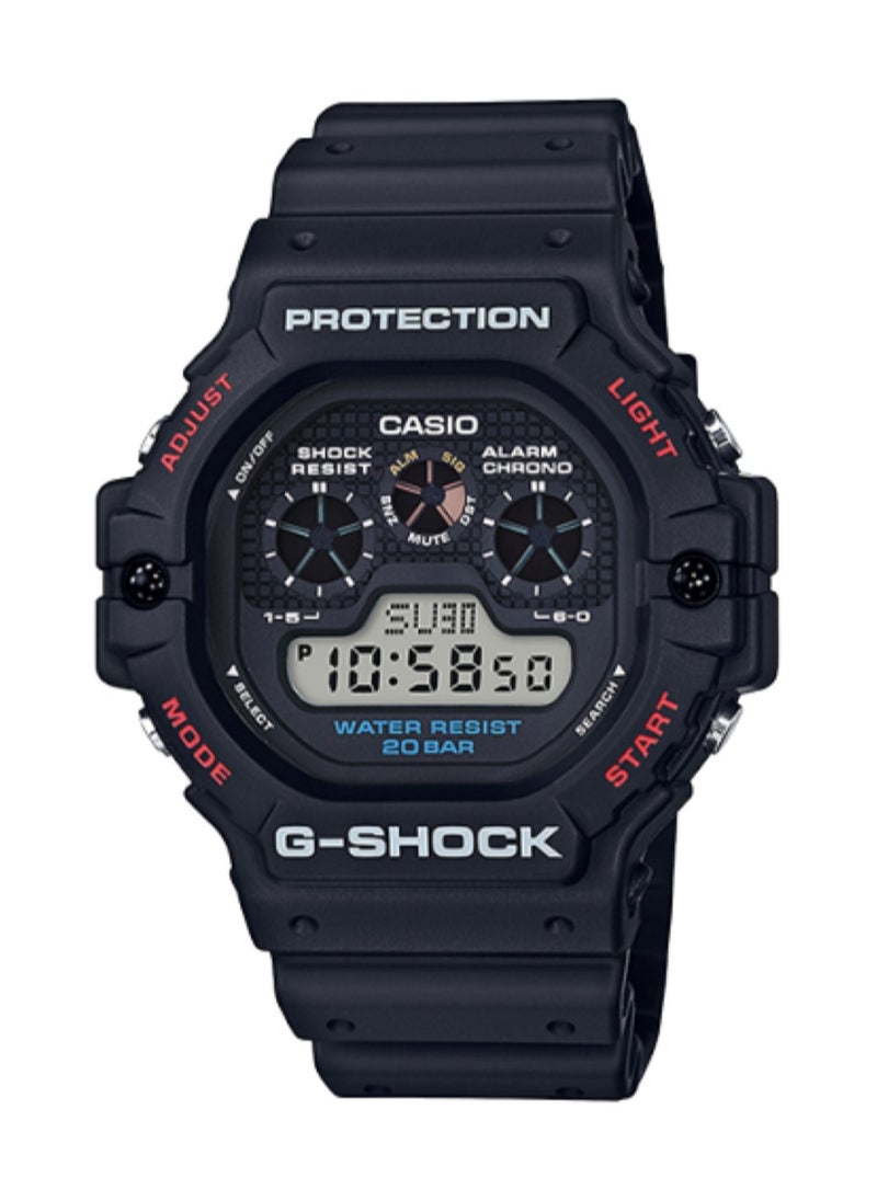 CASIO Casio G-Shock DW-5900-1DR Digital Watch, Shock Resistant, 200M Water Resistant, Black Resin Band, LED Backlight, Durable Outdoor Sports Watch for Men  - Image 1