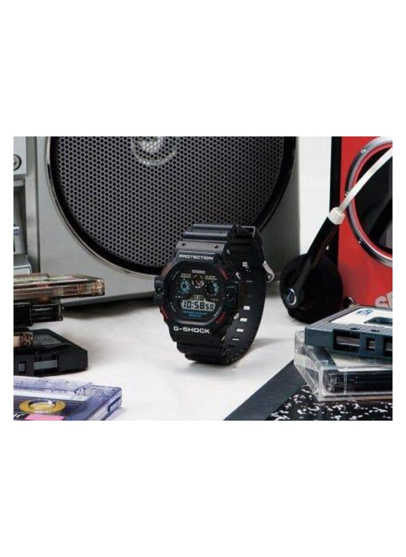 CASIO Casio G-Shock DW-5900-1DR Digital Watch, Shock Resistant, 200M Water Resistant, Black Resin Band, LED Backlight, Durable Outdoor Sports Watch for Men  - Image 3