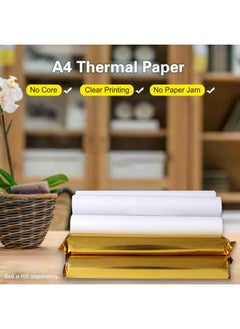 Thoraya 1 Roll A4 White Blank Thermal Printing Paper Roll 210*30mm(8.3*1.2in) Long Lasting for 10 Years  - Image 3