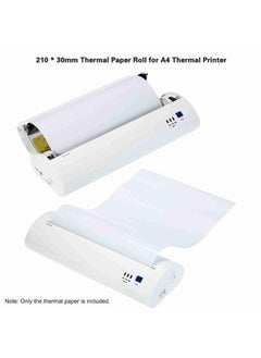 Thoraya 1 Roll A4 White Blank Thermal Printing Paper Roll 210*30mm(8.3*1.2in) Long Lasting for 10 Years  - Image 5