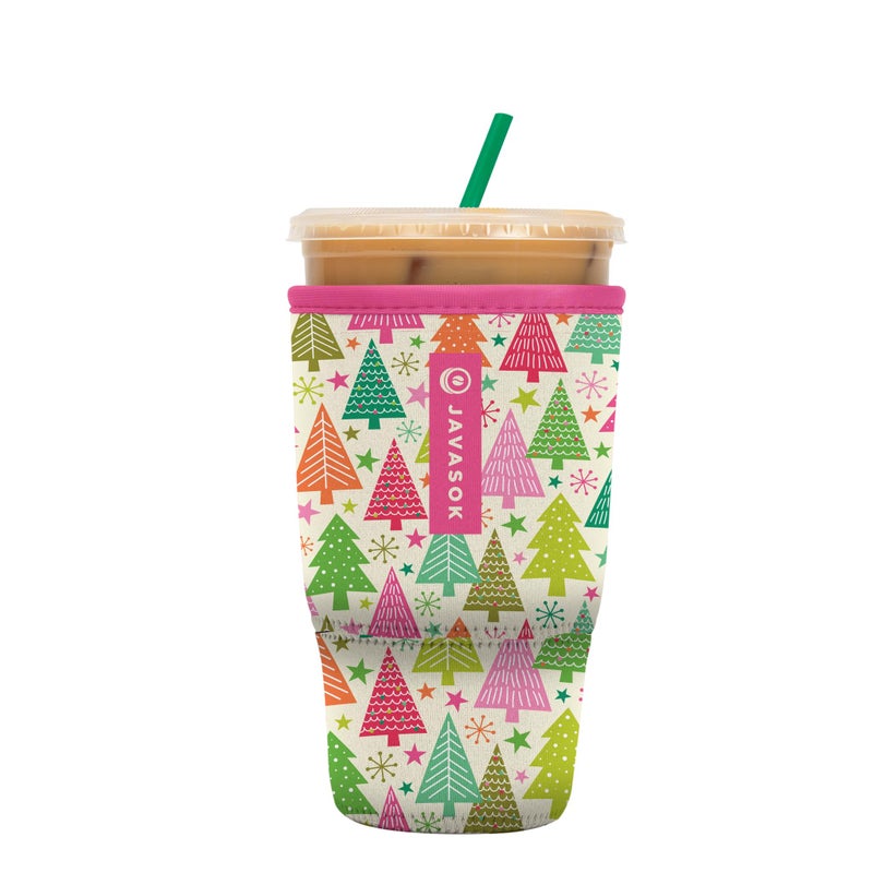 Sok It Java Sok Iced Coffee & Cold Soda Insulated Neoprene Cup Sleeve (Festive Forest  Large: 30-32oz) - Image 1