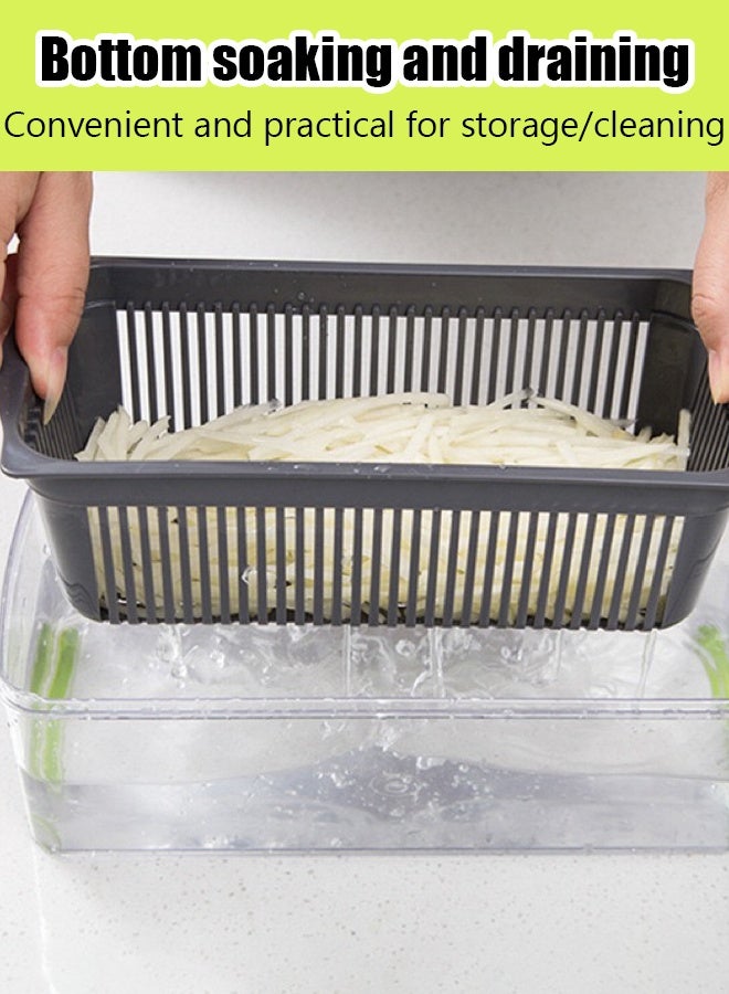 12-in-1 Multi-functional Fruit and Vegetable Chopper, Replaceable Blade Chopper, Slicing Machine Set, Suitable for Home Kitchen - Image 3