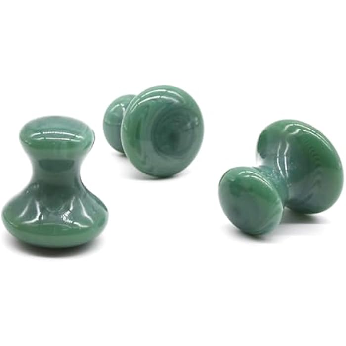 GSHLLO 2 Pcs Gua Sha Facial Tools Scraping Massage Board Mushroom Face Jade Stones Beauty Massager Scraper for Skin Caring Spa - Image 4