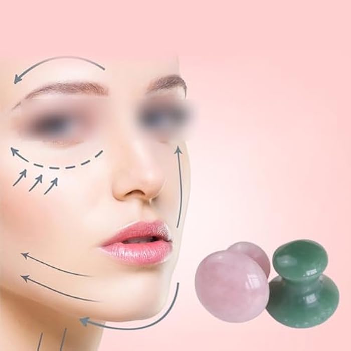 GSHLLO 2 Pcs Gua Sha Facial Tools Scraping Massage Board Mushroom Face Jade Stones Beauty Massager Scraper for Skin Caring Spa - Image 3