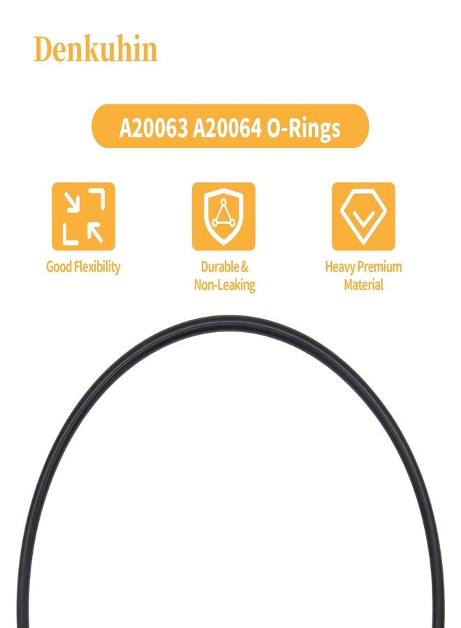 Denkuhin حلقات منع التسرب لفلتر العلبة Denkuhin A20063 A20064 متوافقة مع فلتر العلبة Fluval 304 305 306 307 404 405 406 407 مانع تسرب غطاء رأس المحرك (6/عبوة) - Image 2