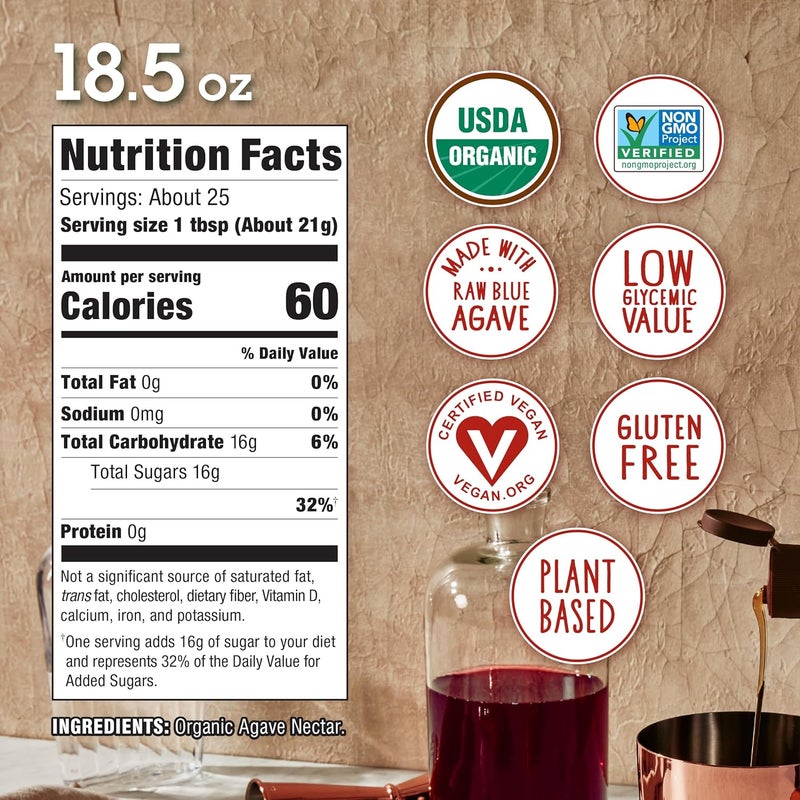 In The Raw Organic Agave Sweetener 525g - Image 2