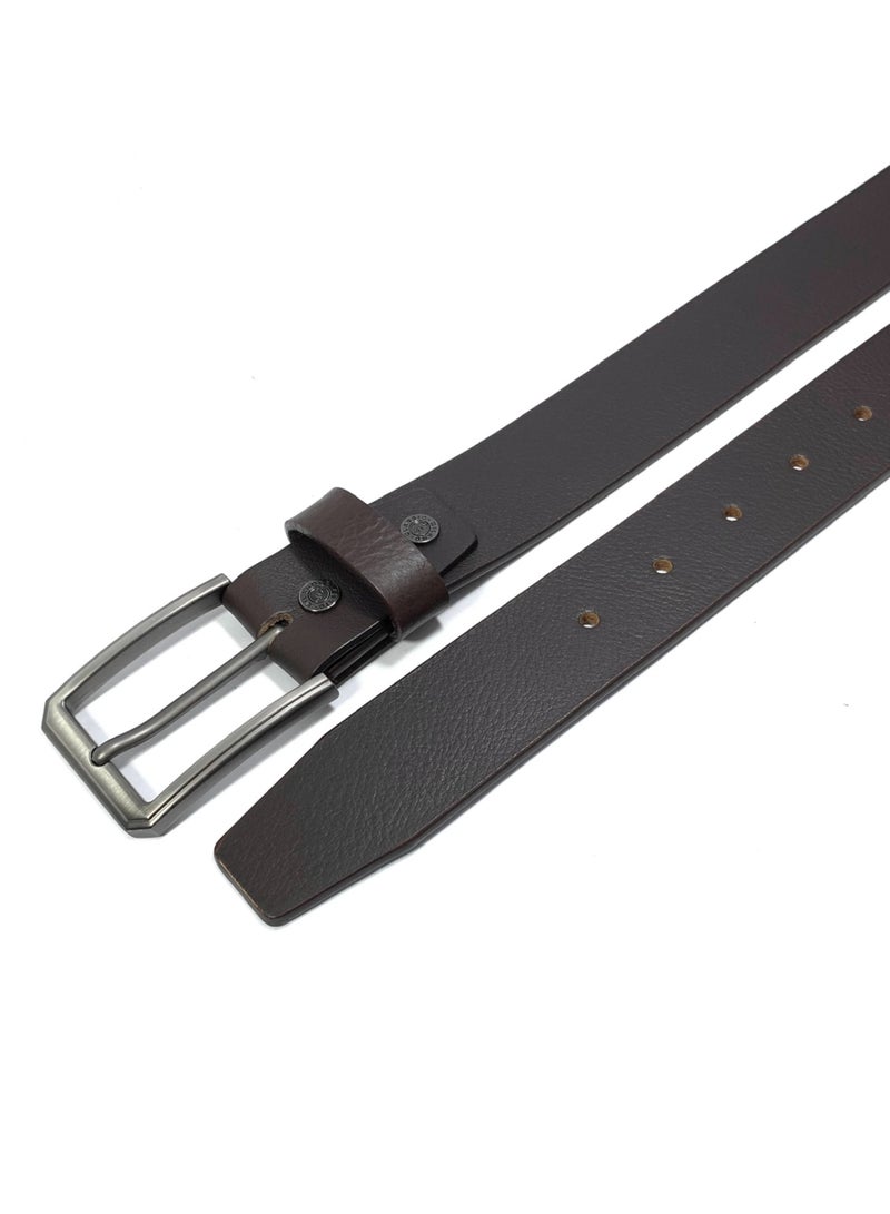 CLASSIC MILANO® Genuine Leather Belt Men in an elegant GIFT BOX; Classic Jean Belt; Belts for men Mens belt Leather; Pin Buckle 35MM - Image 2