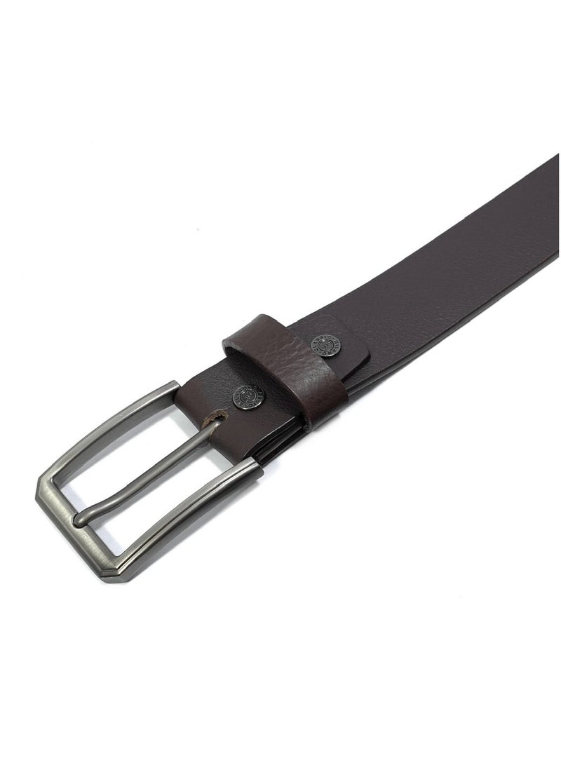 CLASSIC MILANO® Genuine Leather Belt Men in an elegant GIFT BOX; Classic Jean Belt; Belts for men Mens belt Leather; Pin Buckle 35MM - Image 3