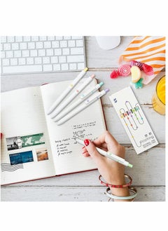 Y&D 0.5 Gel Pen, Cute Kawaii Pens, Boxed Office Fine Point Signing Retractable Rolling Ball Quick-dry Ink Black Smooth Writing for School Home, 5pcs (Academic Colors)  - Image 3