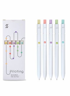 Y&D 0.5 Gel Pen, Cute Kawaii Pens, Boxed Office Fine Point Signing Retractable Rolling Ball Quick-dry Ink Black Smooth Writing for School Home, 5pcs (Academic Colors)  - Image 1