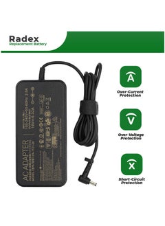 RADEX Laptop Power Adapter (120W 19V / 6.32A) Compatible with Asus Rog Gaming, R510CA, A750L, A8JS, A8N, C90, C90S, ZX53VW, ZX53VD, ZX53VE Series (Without Power Cable)  - Image 3