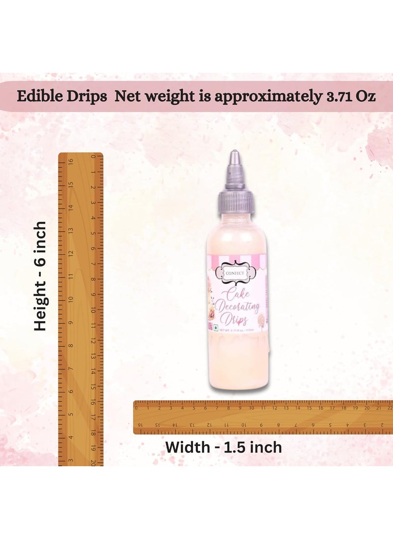 Confect Confect Edible Drips Drip For Cake Decoration Cake Decorating Drip Edible Sparkling Drips for Doughnuts Cupcakes 371 Oz Luminiscent Pearl  - Image 4