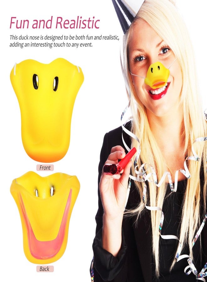 IMIKEYA Duck Bill Nose Duck,4 Pcs Funny Yellow Duck Nose Duck Nose Costume Accessory Snout Fancy Duck Props Masquerade Masks for Mardi Gras Cosplay Halloween - Image 5