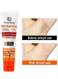 GUANJING Skin Care Vitamin C Collagen Reduces Melanin Underarm Whitening Cream For Sensitive Areas 50 g  - Image 3