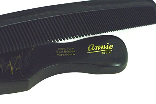 Annie Mini Pocket Combo Brush #2114 - Natural Boar Bristles, Hair Comb for Long and Short Hair - Image 4