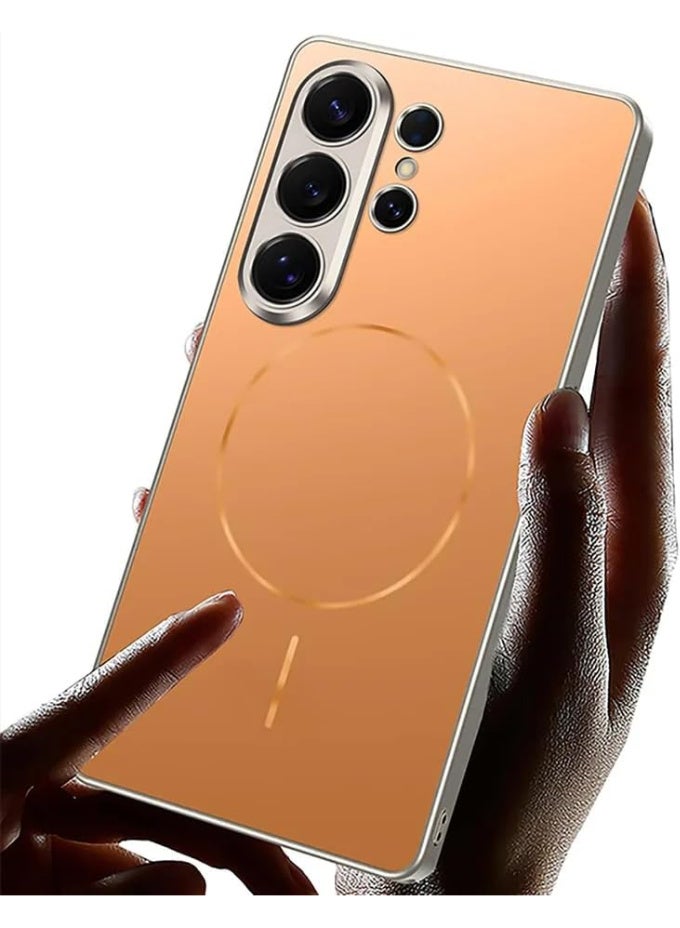 GKK Case for Samsung Galaxy S26 Ultra Magnetic Back Cover Compatible with MagSafe full Camera Protection Luxury Cover (Orange Matte) - Image 2